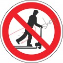 Zákaz jazdy na paletovom vozíku
